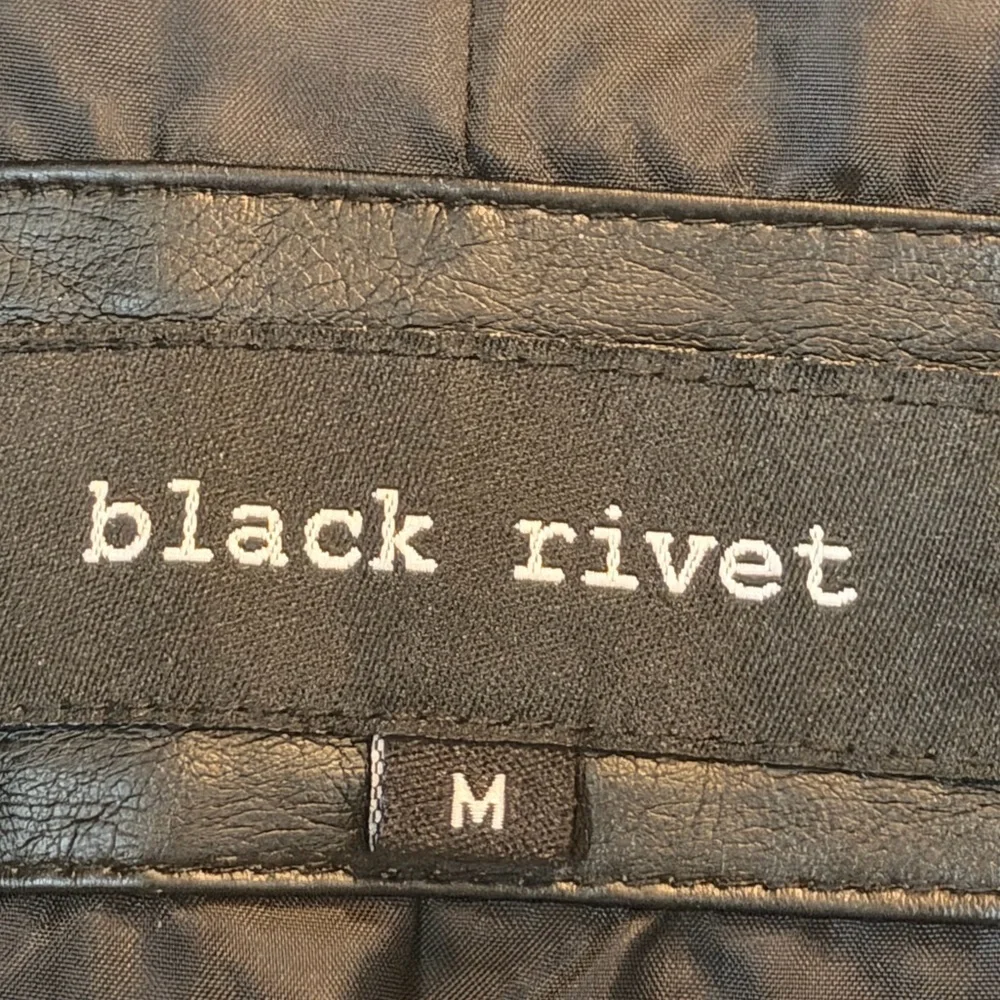 NWT Black Rivet Faux Leather Moto Vest 
Size Medium 
Gold Hardware - Picture 3 of 8